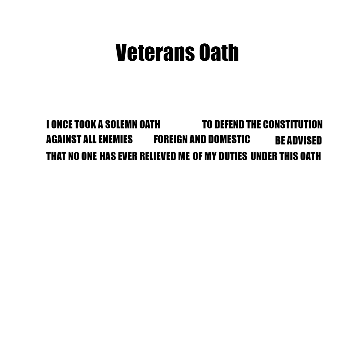 Veteran's Oath Bracelet