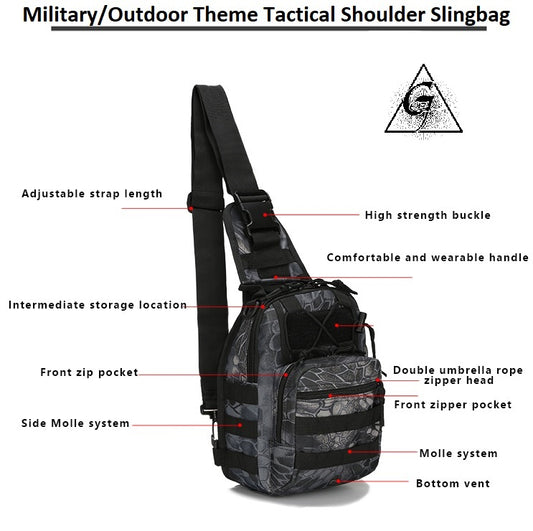 Military/Outdoor Theme Tactical Shoulder Slingbag